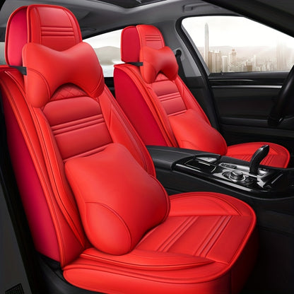 Car Cushion Full Car 5 Seats Front Rear All-inclusive All-season Universal, Full Coverage, Breathable, Premium, New, Car Accessories, Cushion Cover