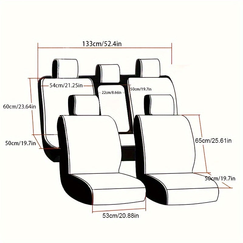 Universal Fit Cartoon Bear Design Car Seat Cushions, Breathable Mesh Weave, All-Season Polyester Fiber Vehicle Seat Cover for 5-Seater Cars