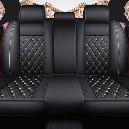 Car Full Coverage Car Cushion Faux Leather Car Seat Cover Suitable for Most Models Trucks, Cars, SUVs, Pickups, Boats Adjustable Protector