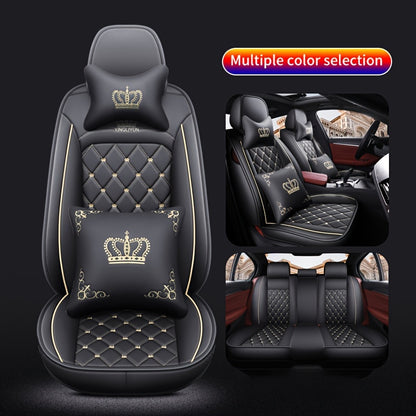 Car Full Coverage Car Cushion Faux Leather Car Seat Cover Suitable for Most Models Trucks, Cars, SUVs, Pickups, Boats Adjustable Protector